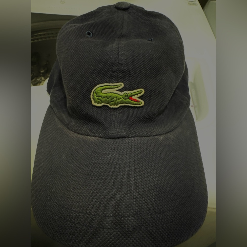 Lacoste Dark Blue Hat with Green Crocodile